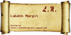 Labáth Margit névjegykártya